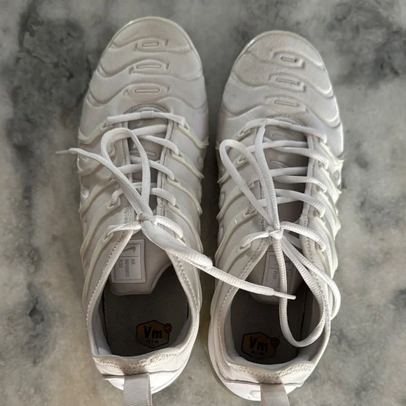 2019 Mens Nike Air Vapormax Plus White/Pure Platinum Running Shoes! Size 12 - Picture 8 of 8